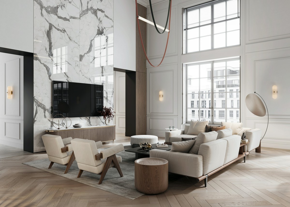 Minimalizm w aranżacji wnętrz z balustradami szklanymi